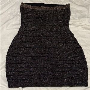 Nikibiki Glittering Black Strapless Dress